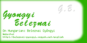 gyongyi beleznai business card