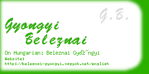 gyongyi beleznai business card